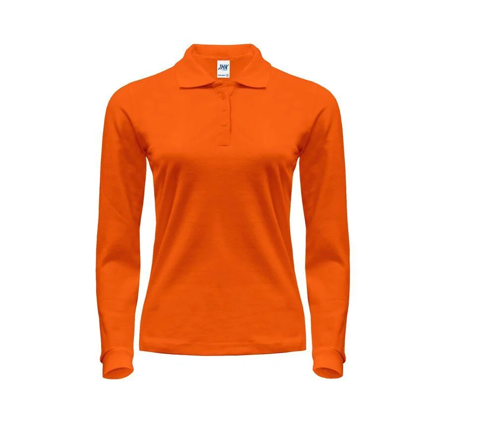 JHK JK216 200 Polo Lange Mouwen Dames – Orange