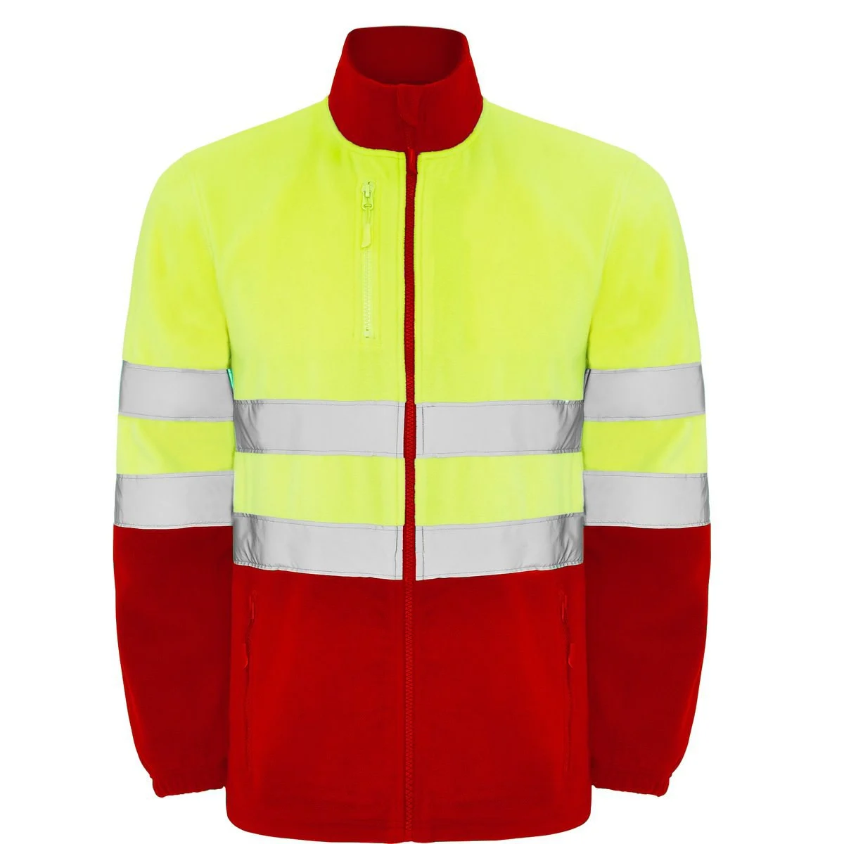 Roly HV9305 Altair Fleecejas Hoge Zichtbaarheid – ROJO LABORAL/AMARILLO FLÚOR