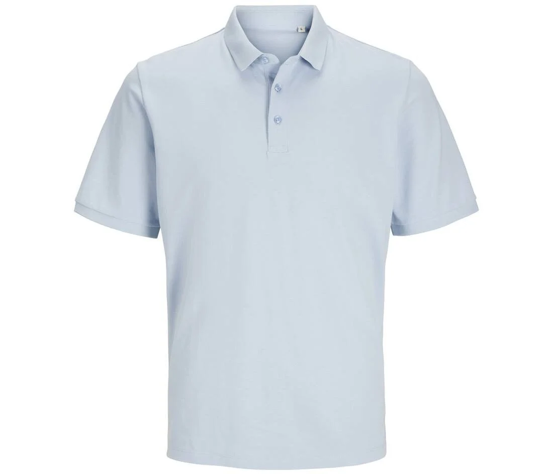 Jack & Jones JJ7556 Polo in Biologisch Katoen – Skyway Blue