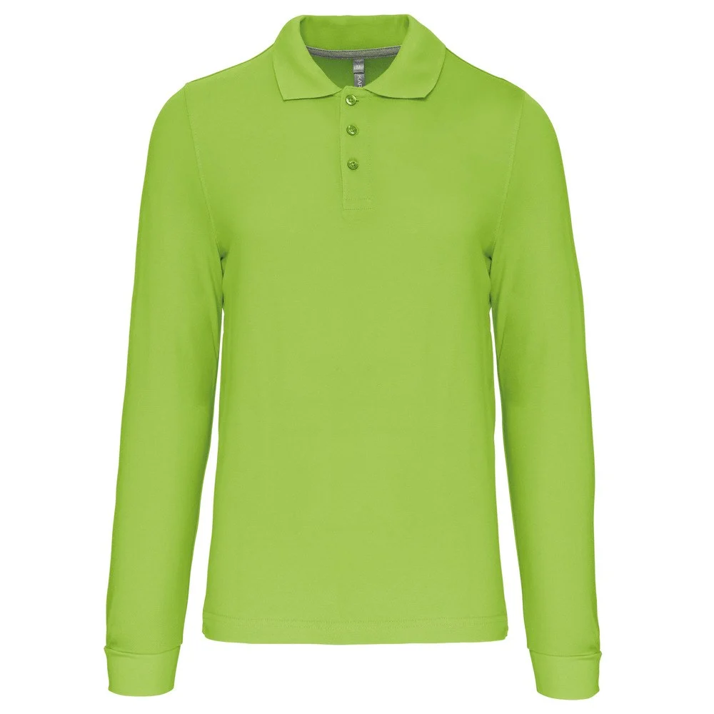 Kariban K243 Polo Lange Mouwen Heren – Limoengroen
