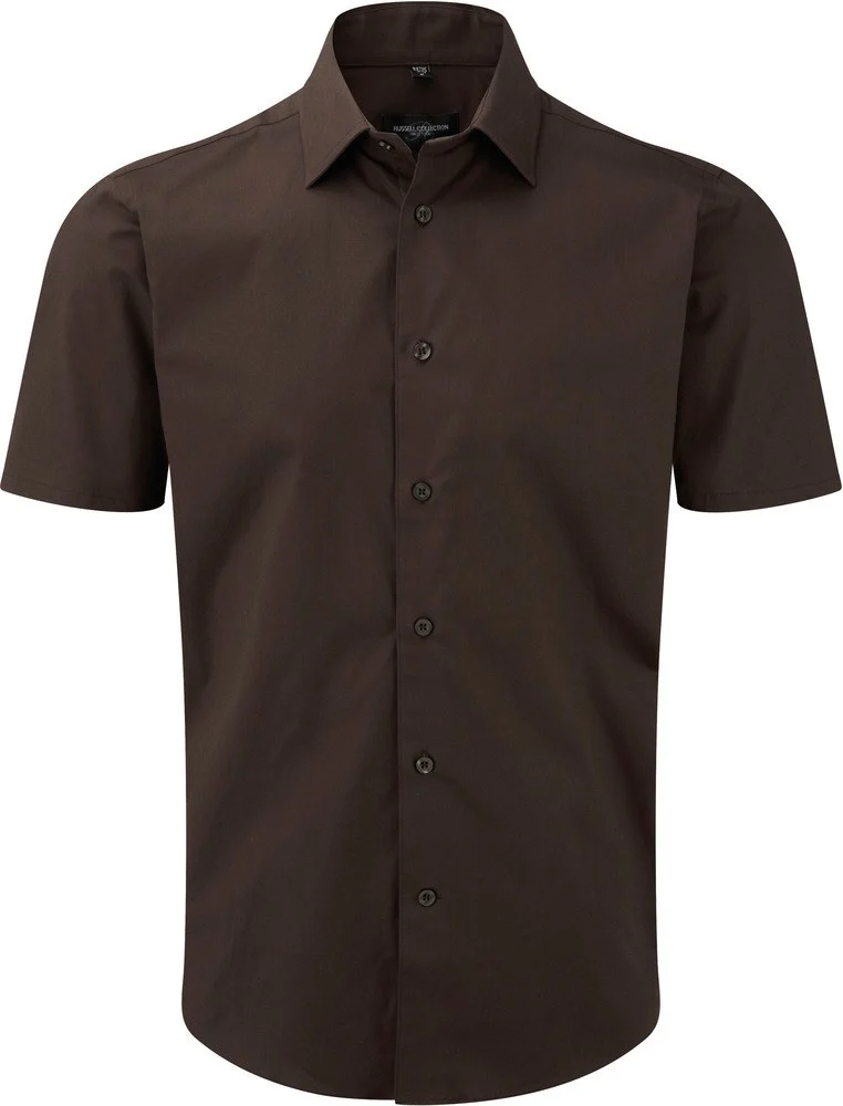 Russell RU947M Overhemd Korte Mouwen – Chocolade