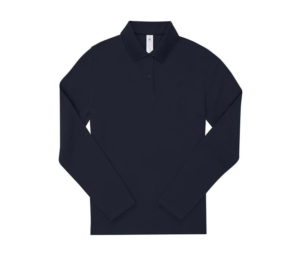 B&C BCW462 Polo Lange Mouwen Dames – Navy