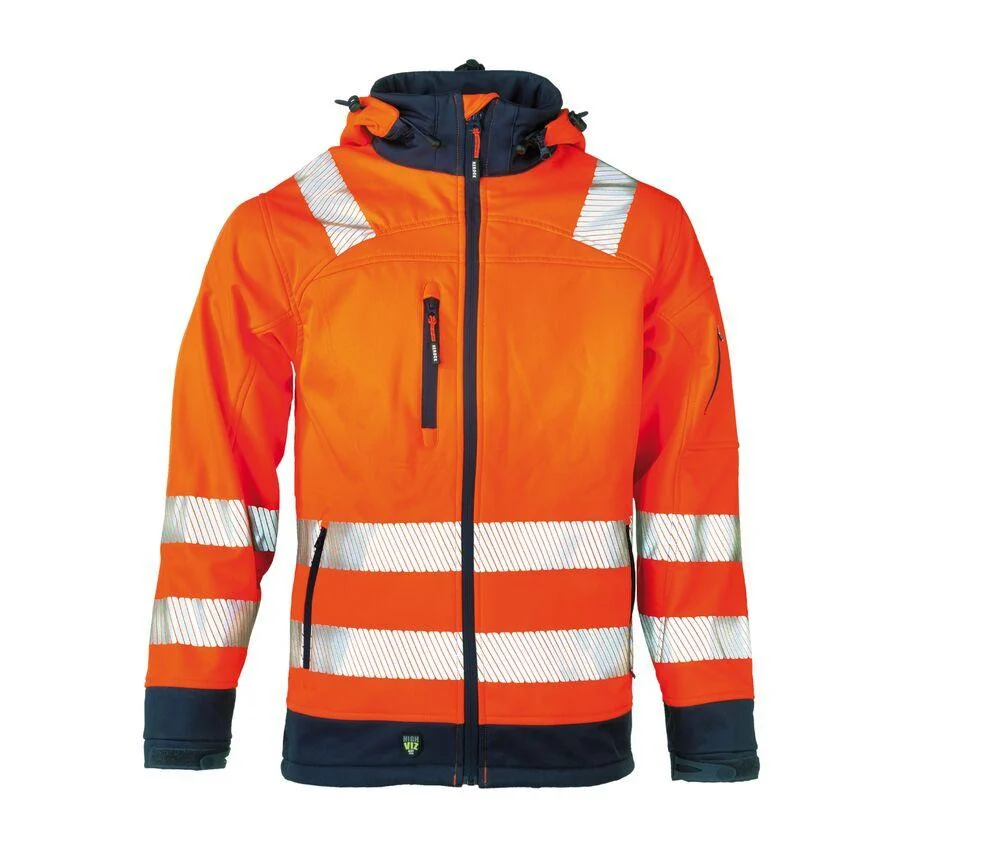Herock HK190 Gregor Softshell Jas Hoge Zichtbaarheid – Fluorescent Orange/Navy