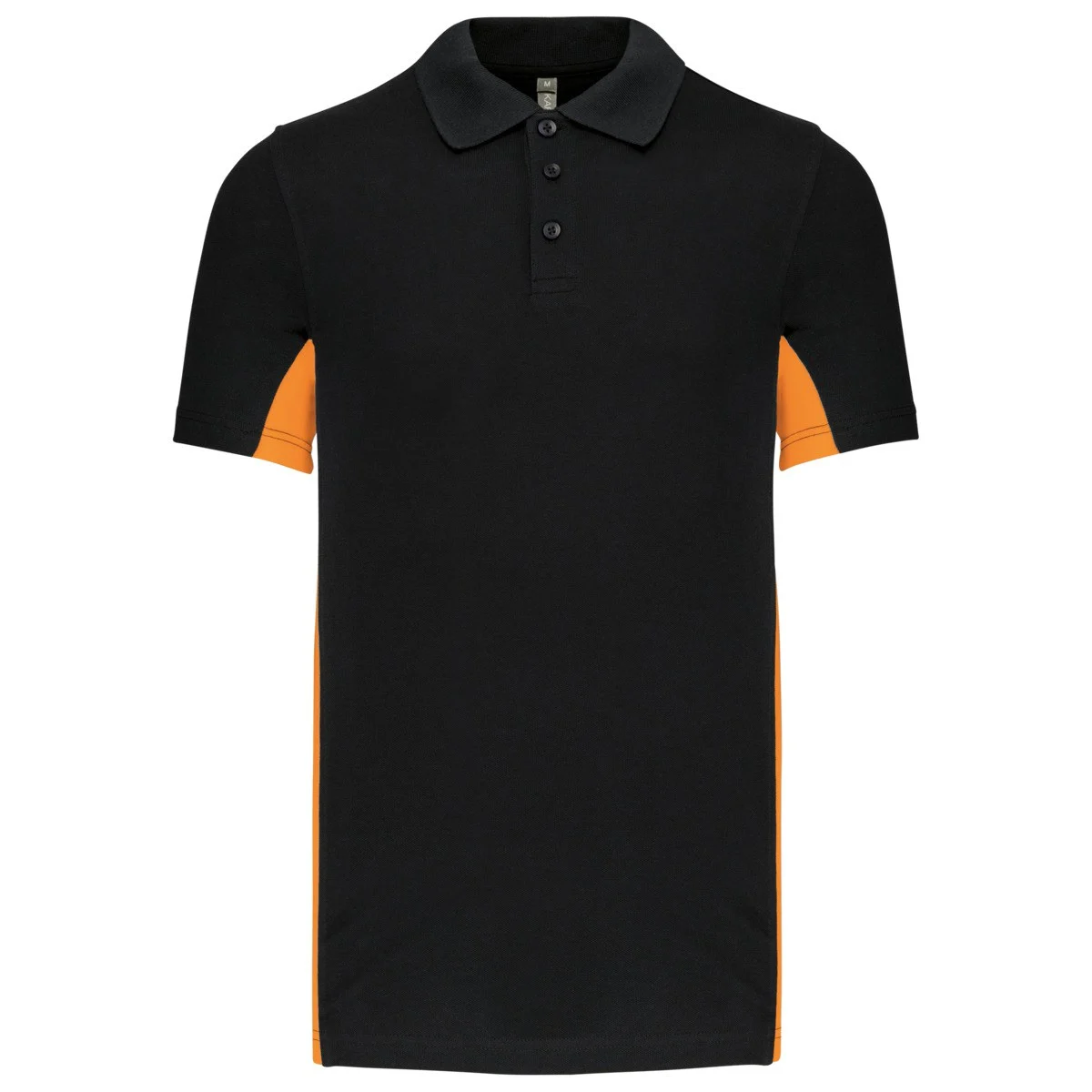 Kariban K232 Flag Tweekleurig Polo – Zwart/oranje