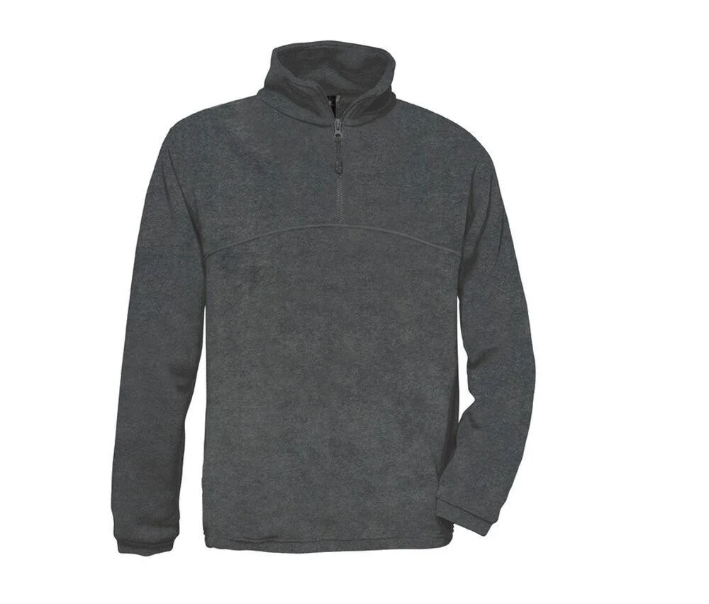 B&C BC610 Highlander+ Fleecetrui met Rits Heren – Charcoal
