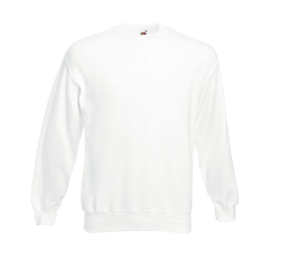 Fruit of the Loom SC250 Set In Sweater – White