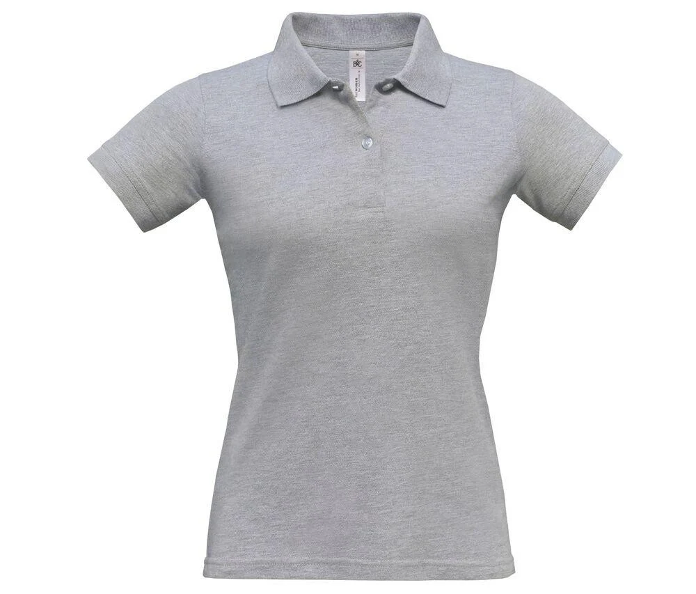 B&C BC412 Safran Pure Polo Dames – Heather Grey