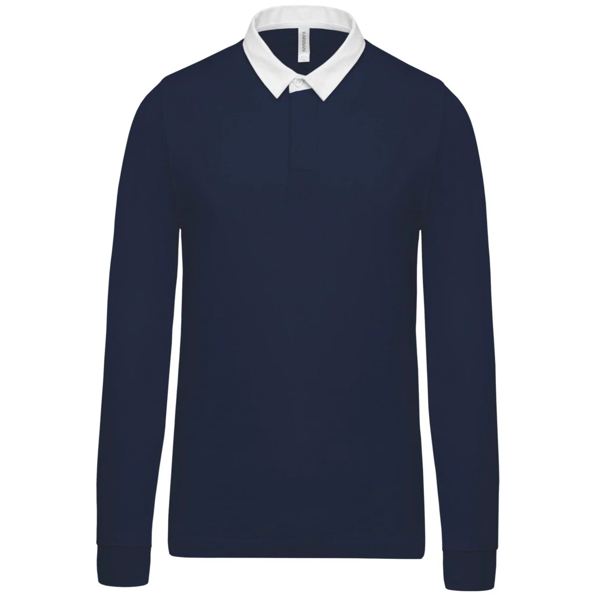 Kariban K213 Rugbypolo Heren – Marine / Wit