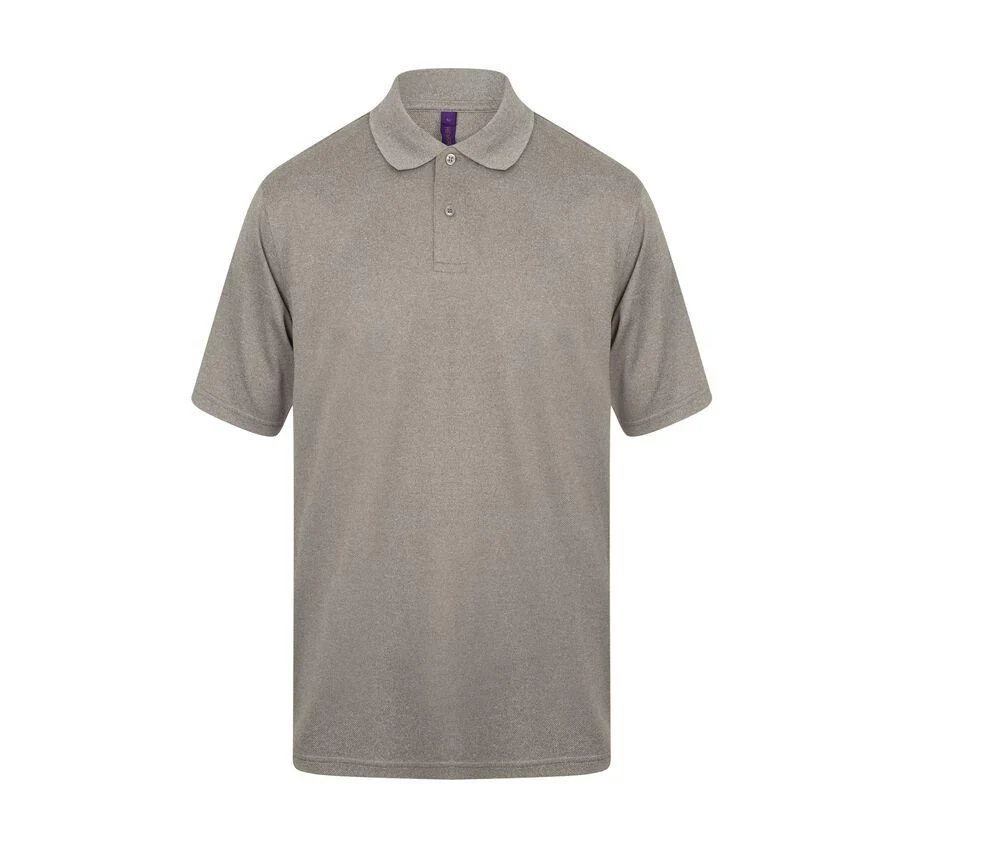 Henbury HY475 Coolplus® Polo – Heather Grey
