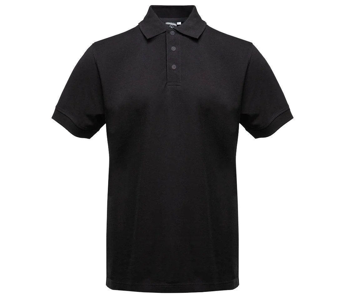 Black&Match BM100 Polo met Contrasterende Knopen – Black