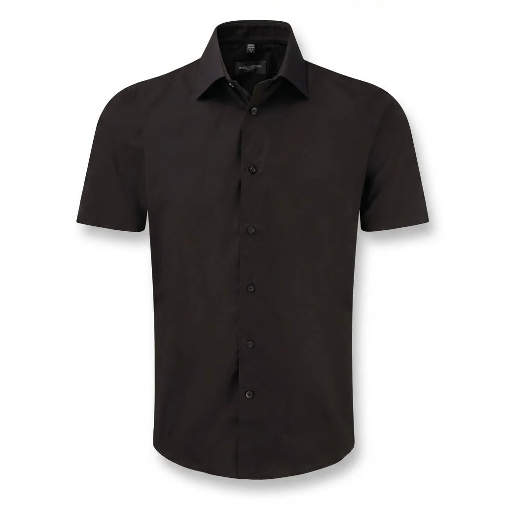 Russell RU947M Overhemd Korte Mouwen – Zwart
