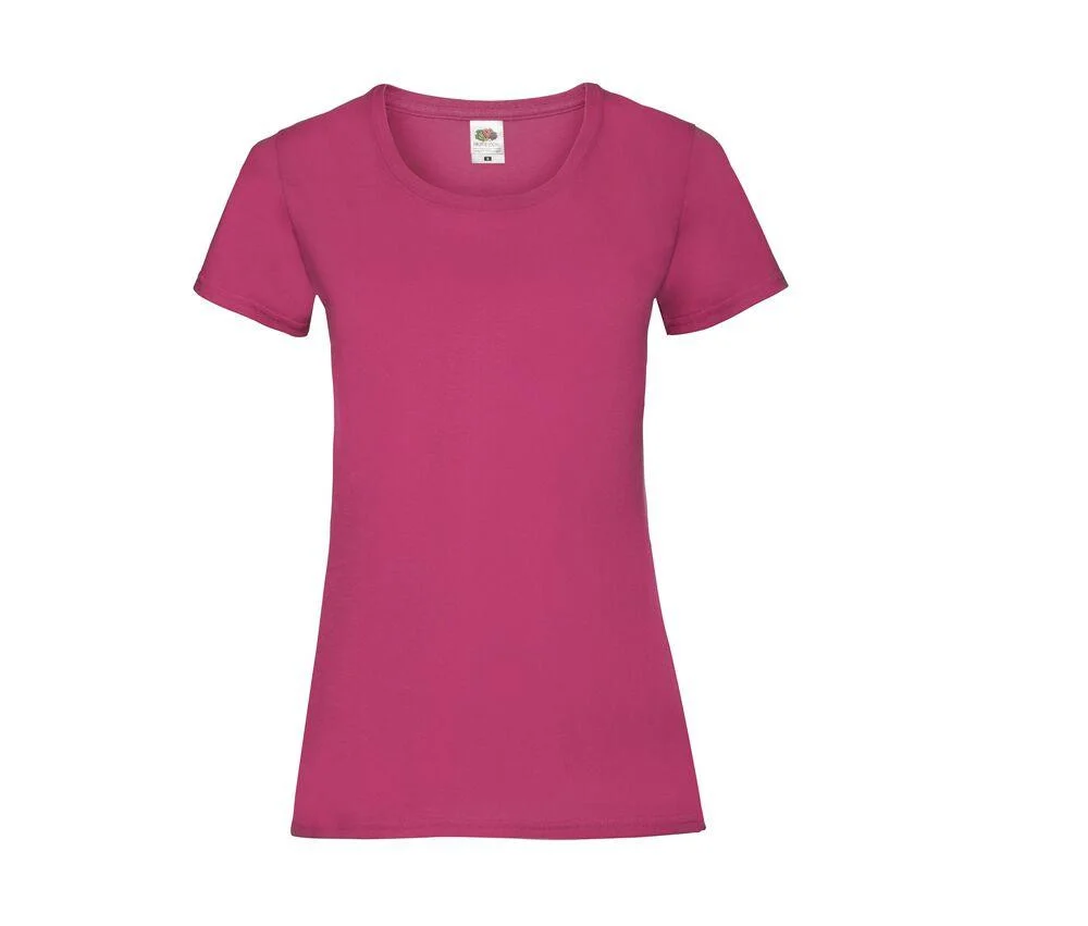 Fruit of the Loom SC600 Valueweight T-shirt Dames – Fuchsia