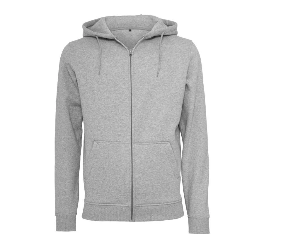Build Your Brand BY012 Zware Ritshoodie – Heather Grey