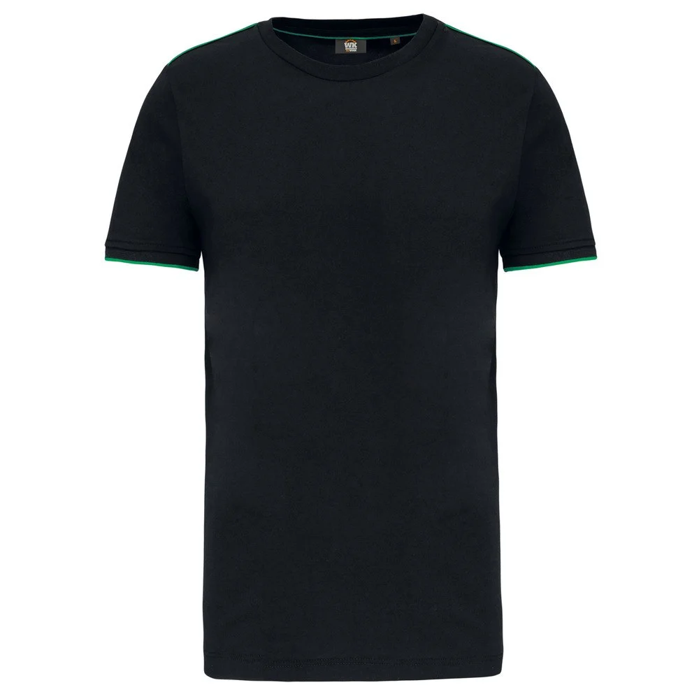 WK. Designed To Work WK3020 DayToDay T-shirt Heren – Zwart/ Kelly groen