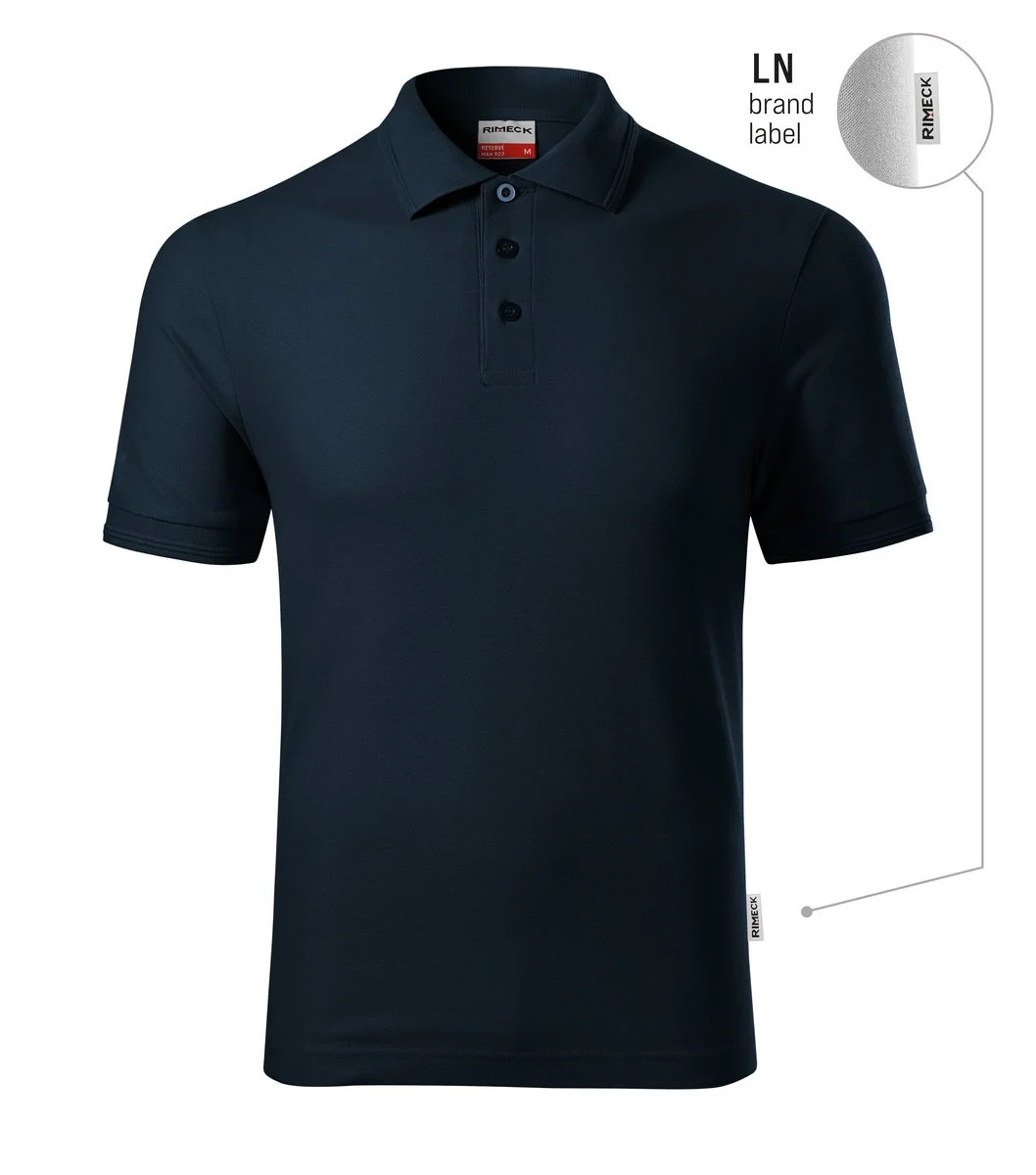 Rimeck R22 Reserve Polo – marineblauw 02 (merklabel)