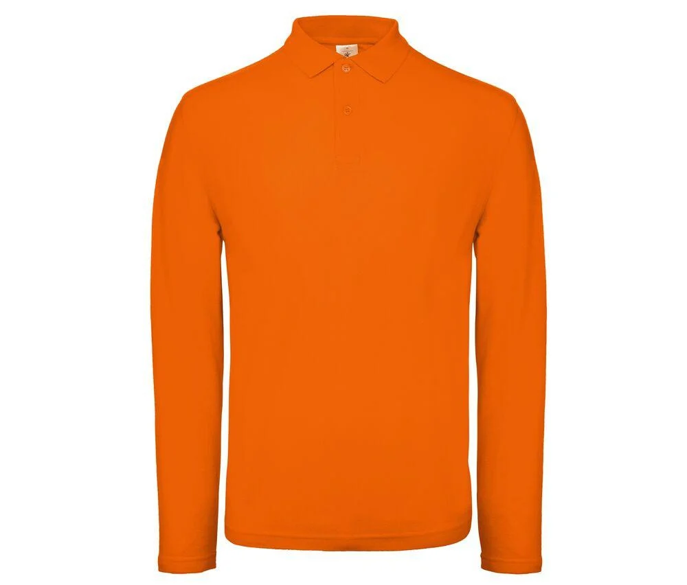 B&C ID1LS ID.001 Polo Lange Mouwen Heren – Orange