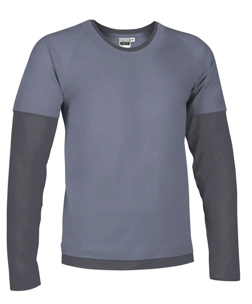 Valento CAVADEN Denver T-shirt Heren – jeans blue-charcoal grey