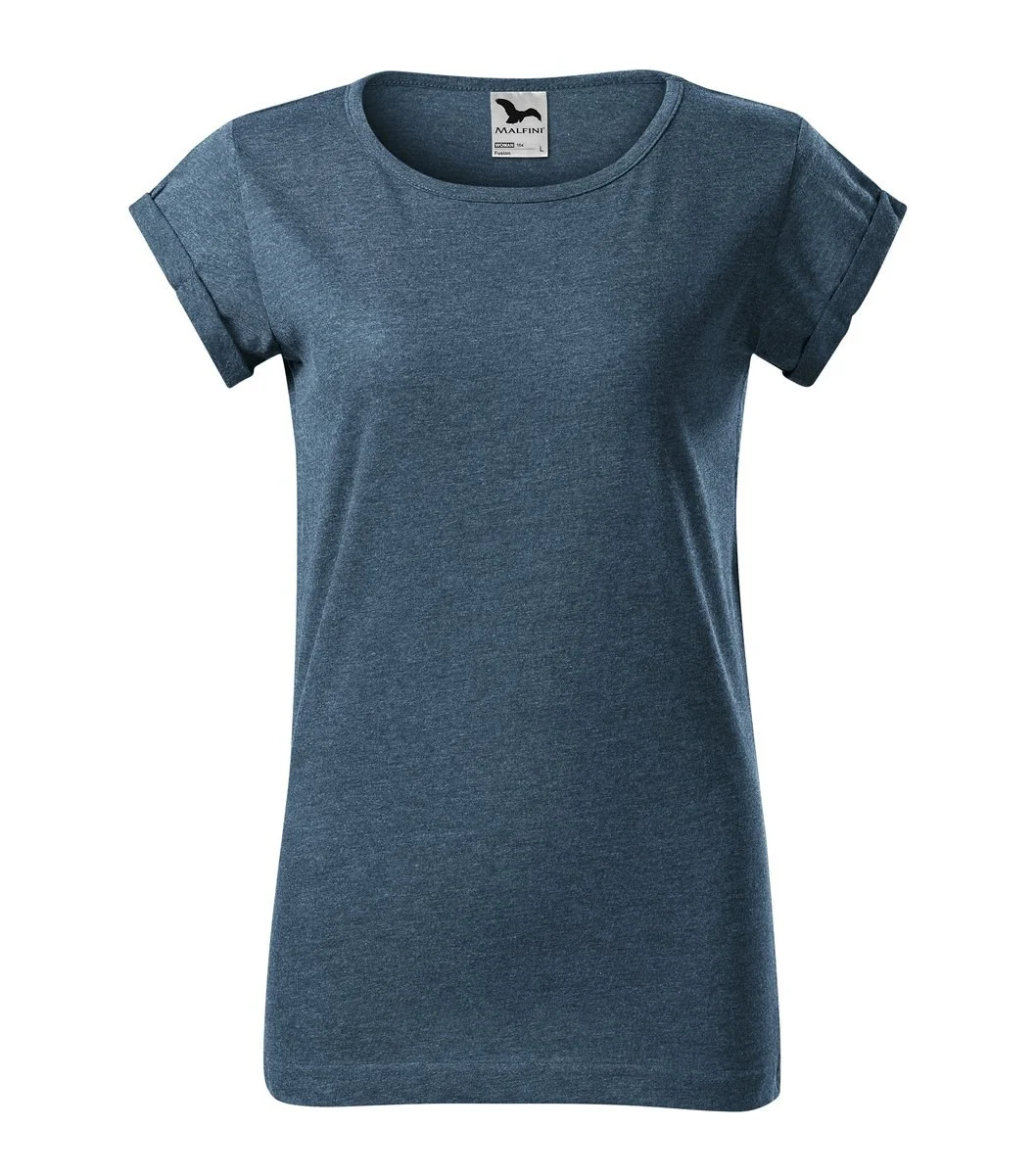 Malfini 164 Fusion T-shirt Dames – melange denim foncé