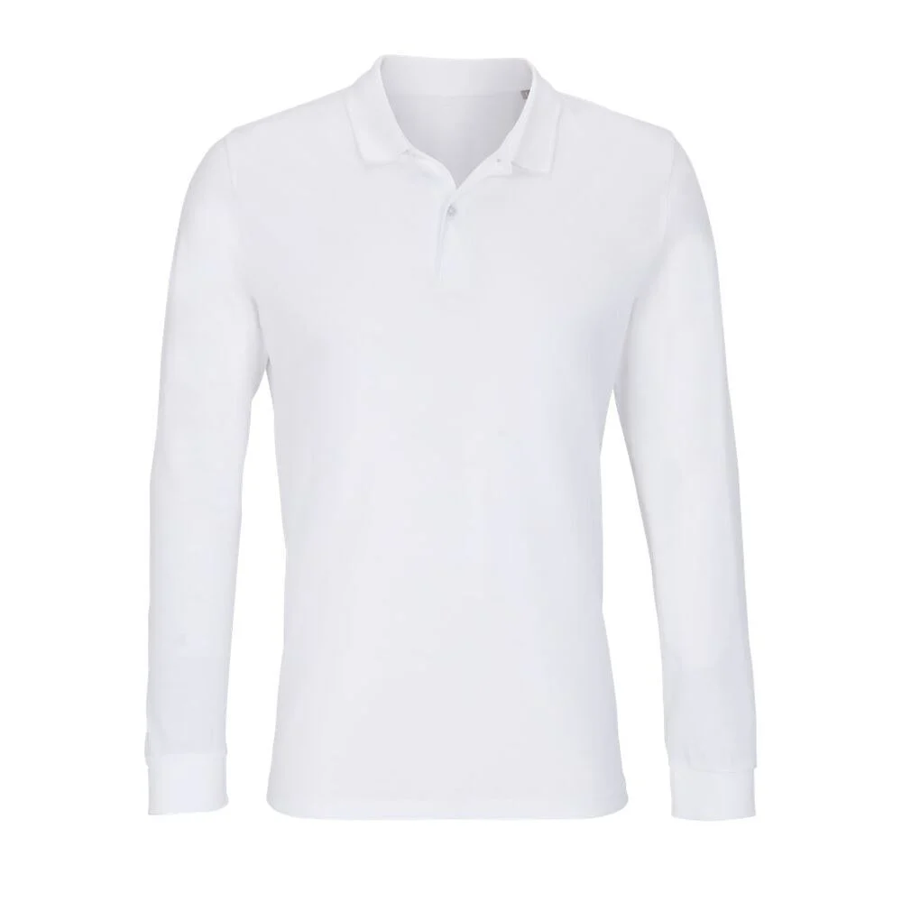 SOL'S 04241 Planet Polo Lange Mouwen – Wit