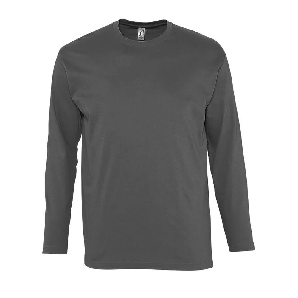 SOL'S 11420 Monarch T-shirt Lange Mouwen Heren – Donkergrijs