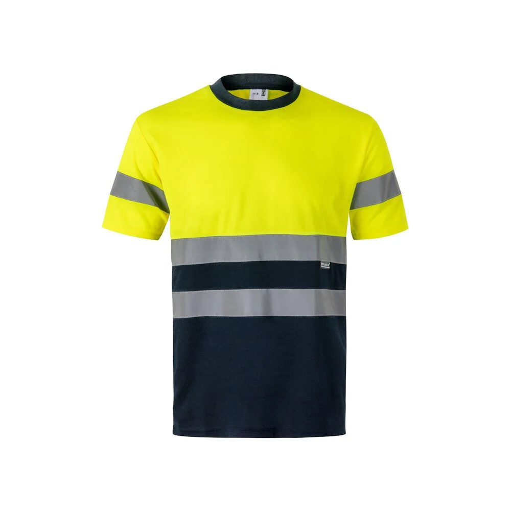 Velilla 36093 Sport Tweekleurig T-shirt – MARINEBLAUW/GEEL