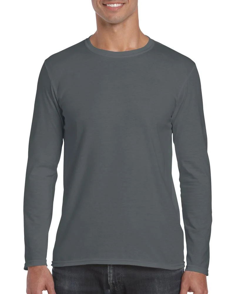 Gildan GN644 Softstyle T-shirt Lange Mouwen – Charcoal