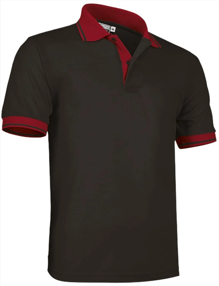 Valento POVACOM Combi Polo – black-lotto red