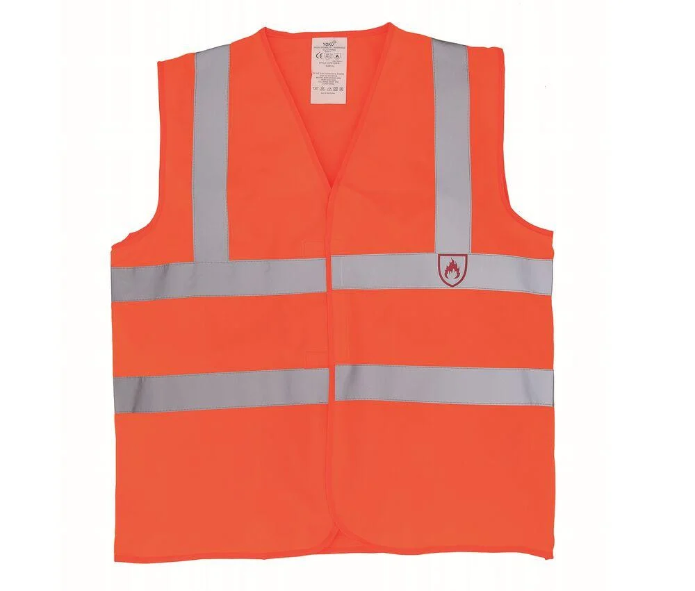 Yoko YK100R Vlamvertragend Veiligheidshesje – Hi Vis Orange