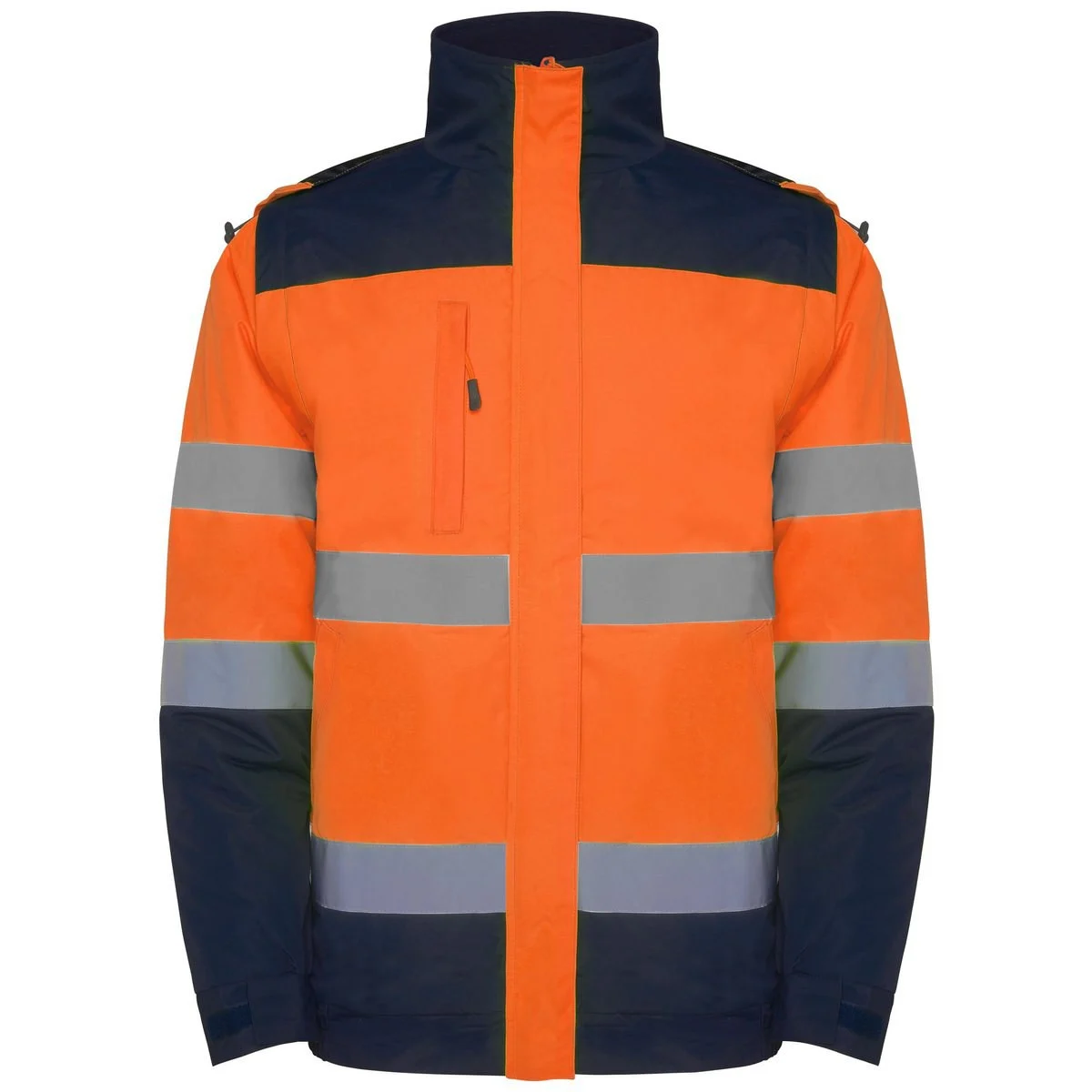 Roly HV9304 Epsylon Parka Hoge Zichtbaarheid – NAVY BLAUW/FLUOR ORANJE