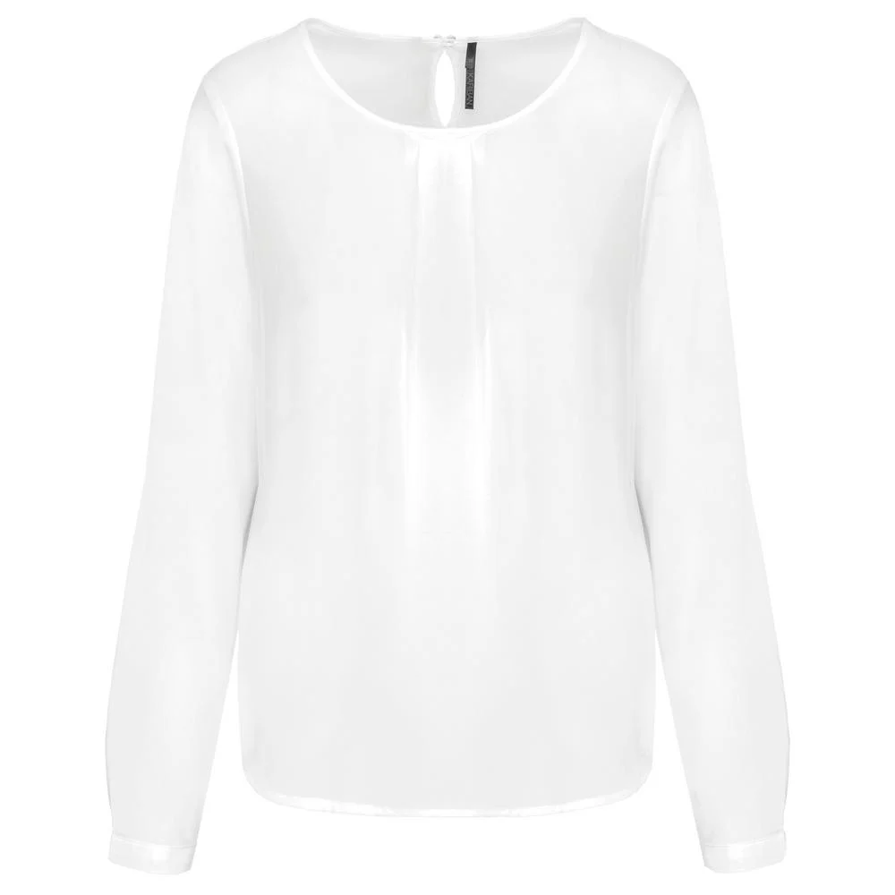 Kariban K5003 Blouse Lange Mouwen Dames – Gebroken wit
