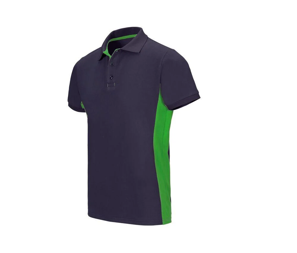 Velilla V5504 Tweekleurige Polo – Navy/Lime