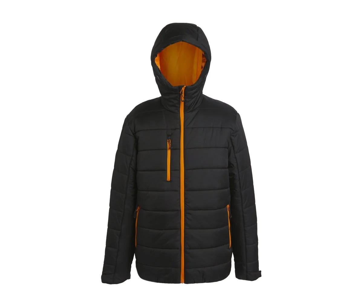 Regatta RGA241 Gewatteerde Jas – Black / Orange Pop