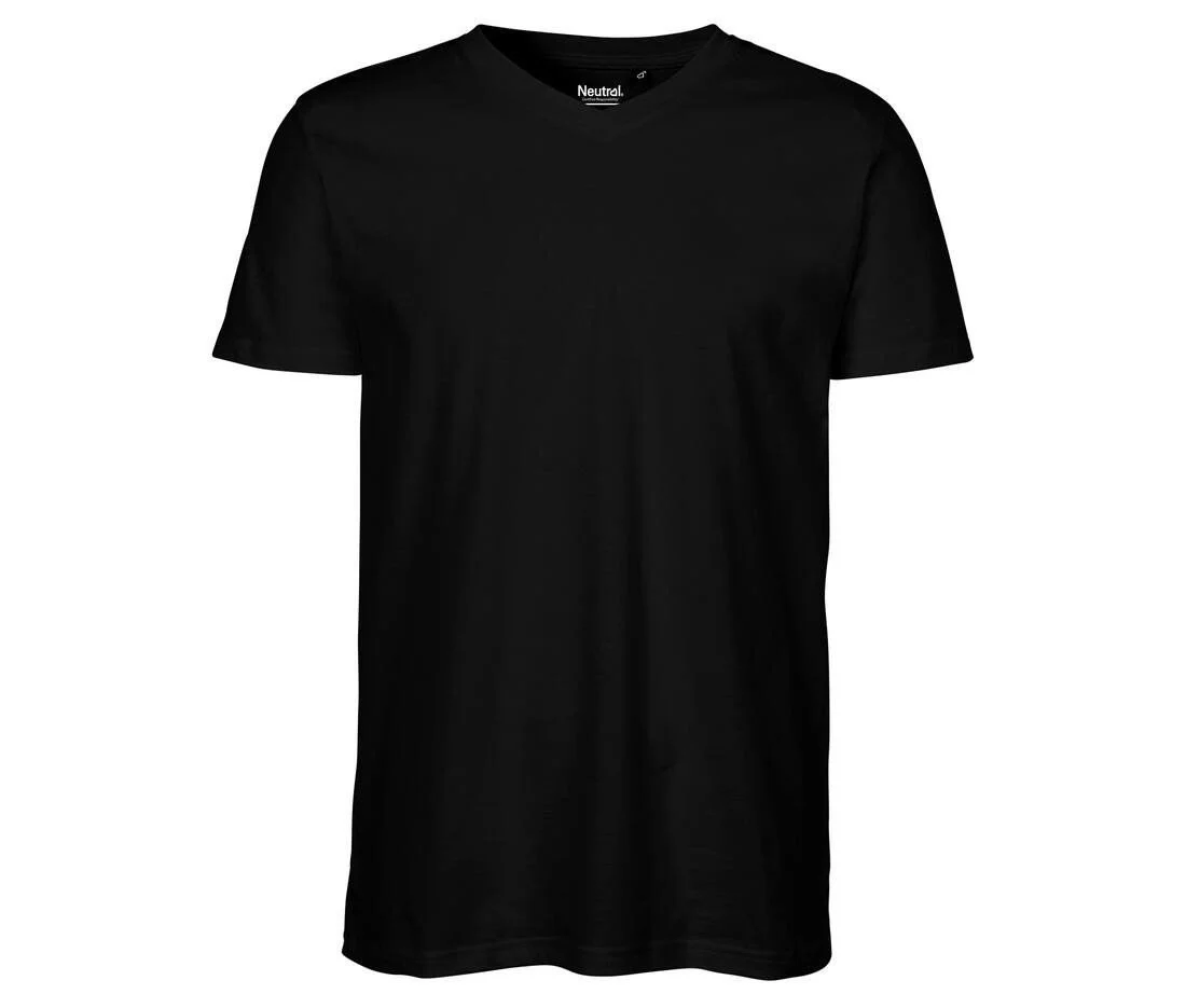 Neutral O61005 V-hals T-shirt Heren – Black