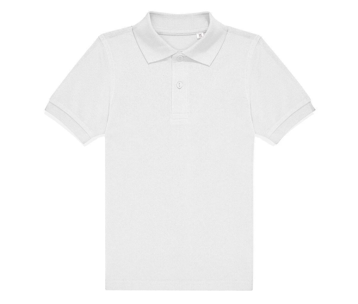 B&C BCK424 Fijne Piqué Kinderpolo – White
