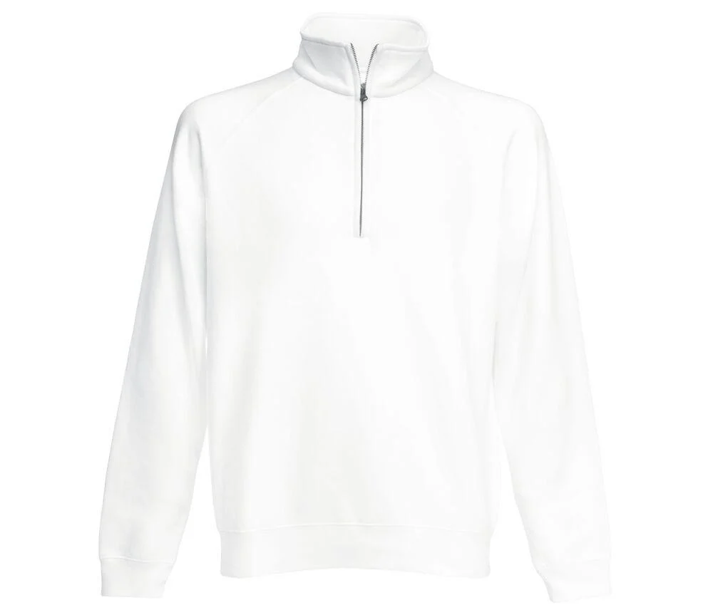 Fruit of the Loom SC276 Sweater met Rits – White