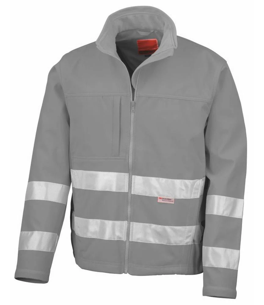 Result RS117 Safe-Guard Softshell Jas Hoge Zichtbaarheid – Grey