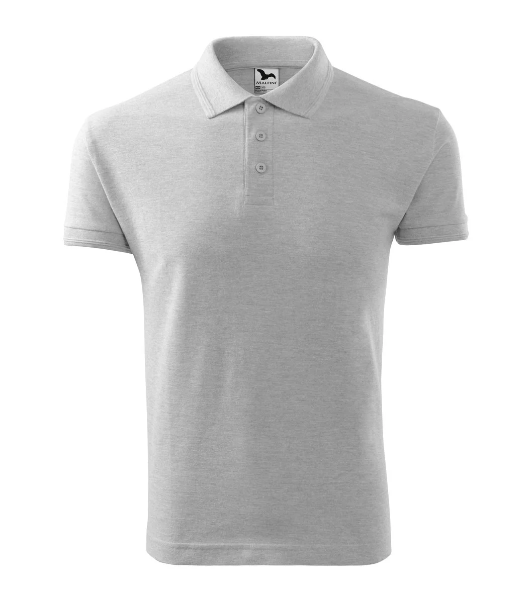 Malfini 203 Polo Heren – gris chiné helder
