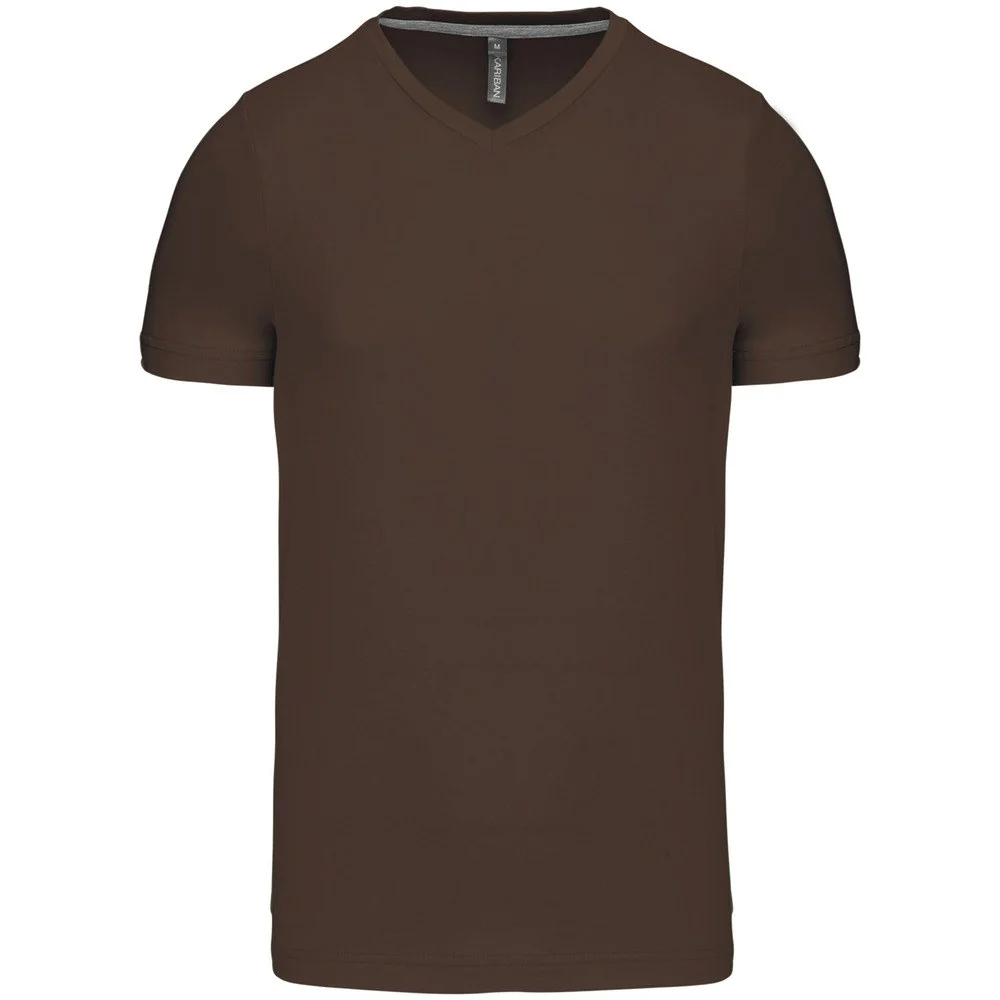 Kariban K357 T-shirt V-hals Heren – Chocolade