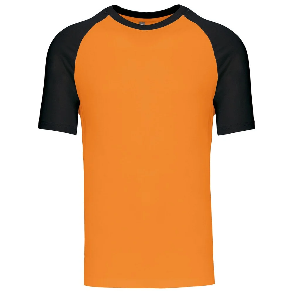 Kariban K330 Tweekleurig T-shirt Heren – Oranje/Zwart