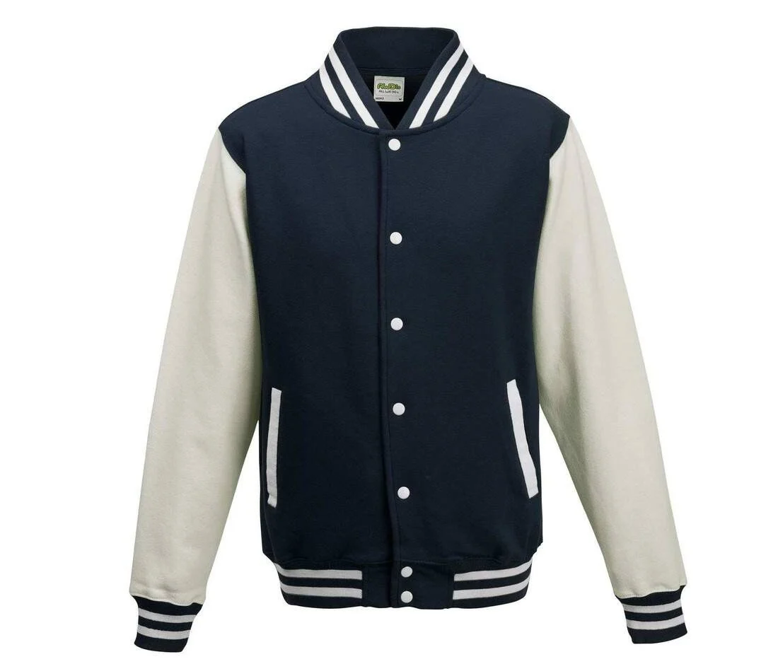 AWDIS JH043 Varsity Collegejas – Oxford Navy / White