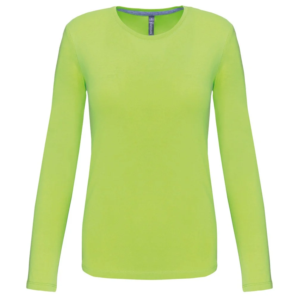 Kariban K383 T-shirt Lange Mouwen Dames – Limoengroen