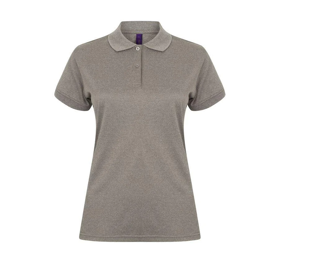 Henbury HY476 Ademende Coolplus® Polo Dames – Heather Grey