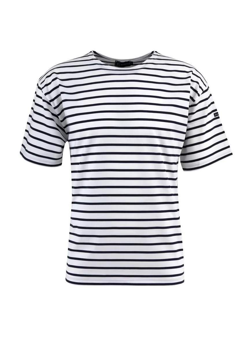 Armor Lux AM100 Theviec Breton Shirt – Blanc/Navire