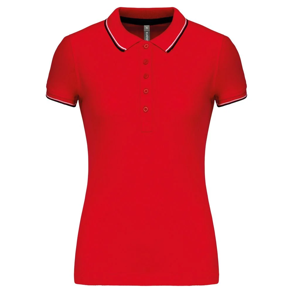 Kariban K251 Polo Dames – Rood/Navy/Wit