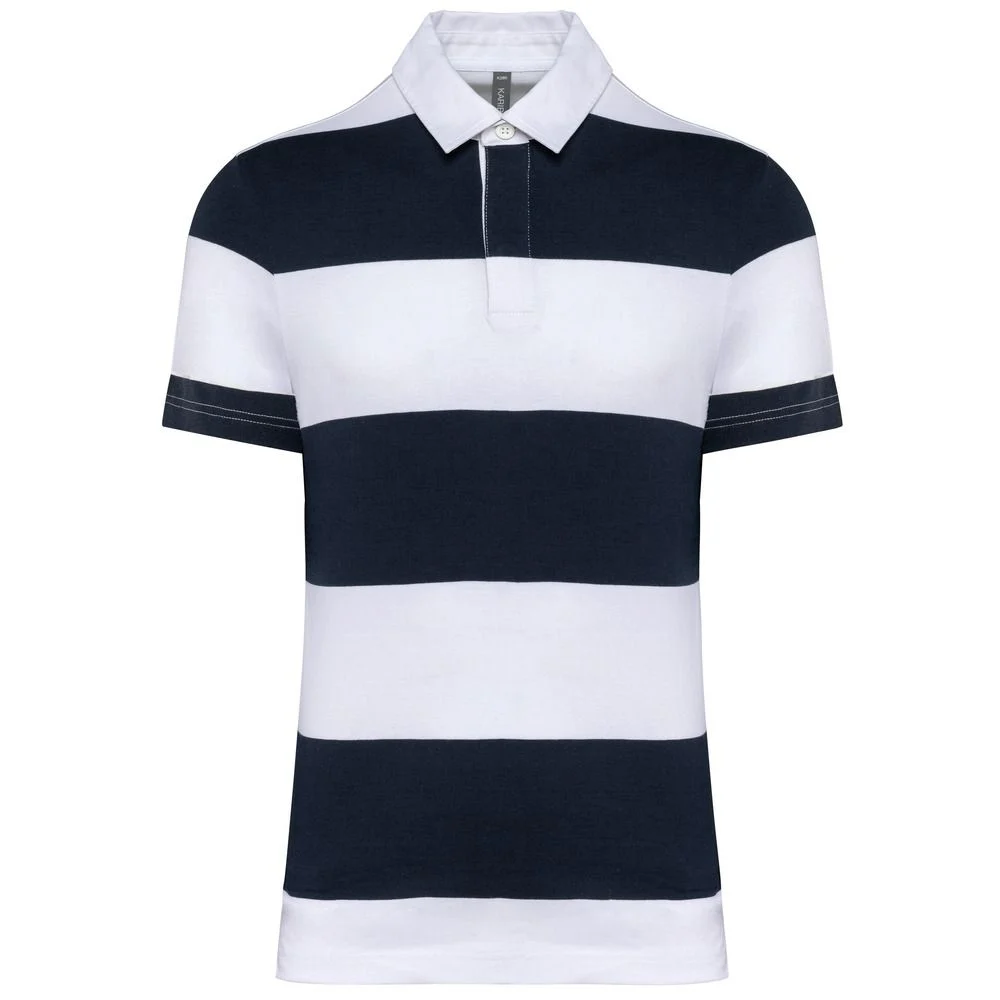 Kariban K286 Gestreept Polo – Marine / Witte Strepen