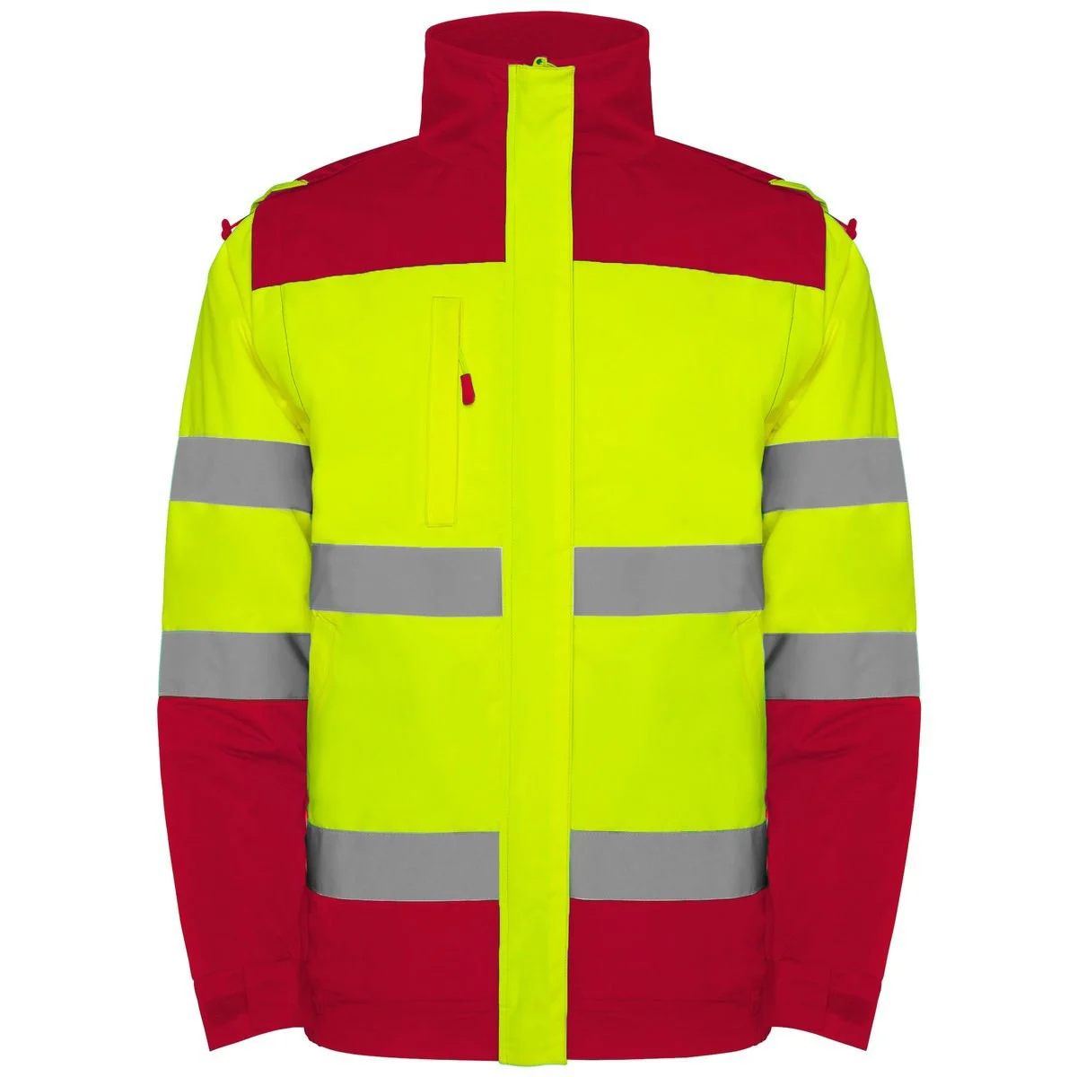 Roly HV9304 Epsylon Parka Hoge Zichtbaarheid – ROJO LABORAL/AMARILLO FLÚOR