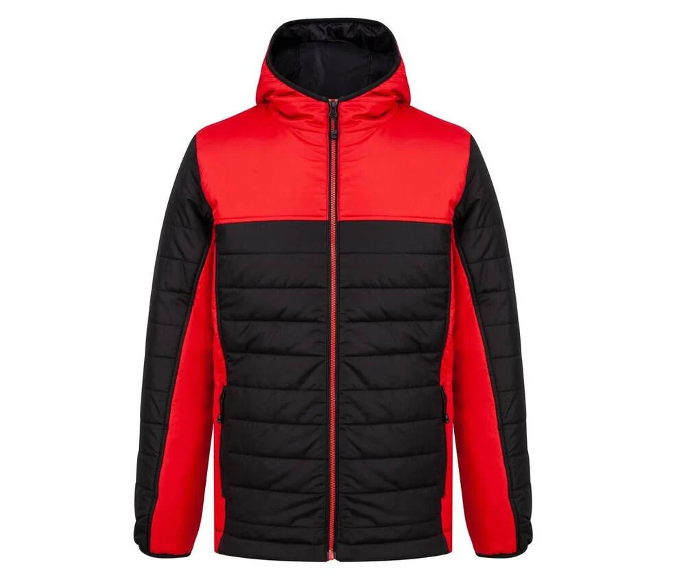 Finden & Hales LV660 Gewatteerde Jas – Black / Red