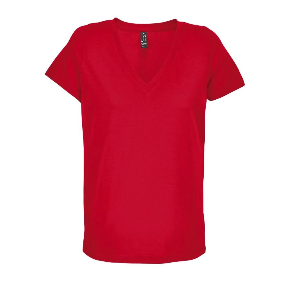 SOL'S 04766 Regent T-shirt V-hals Dames – Rood