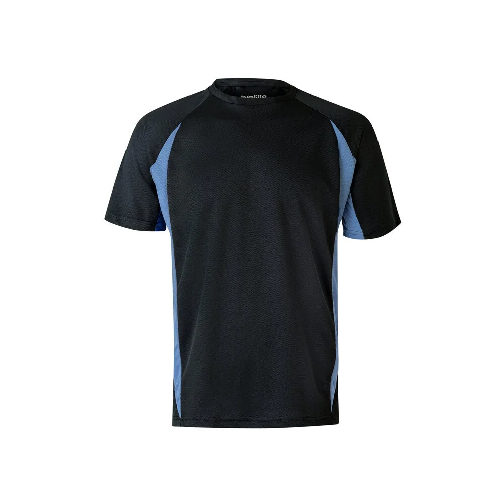 Velilla 36034 Sport Tweekleurig T-shirt – Zwart/Licht blauw