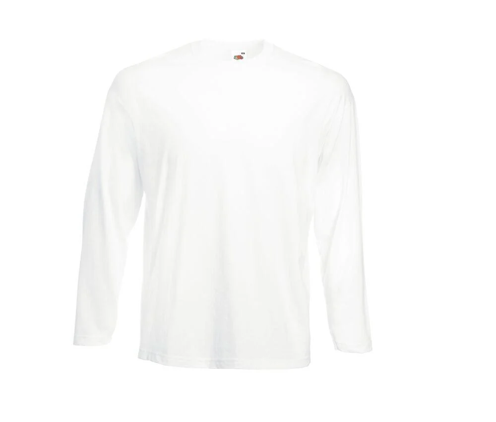 Fruit of the Loom SC233 Valueweight T-shirt Lange Mouwen – White